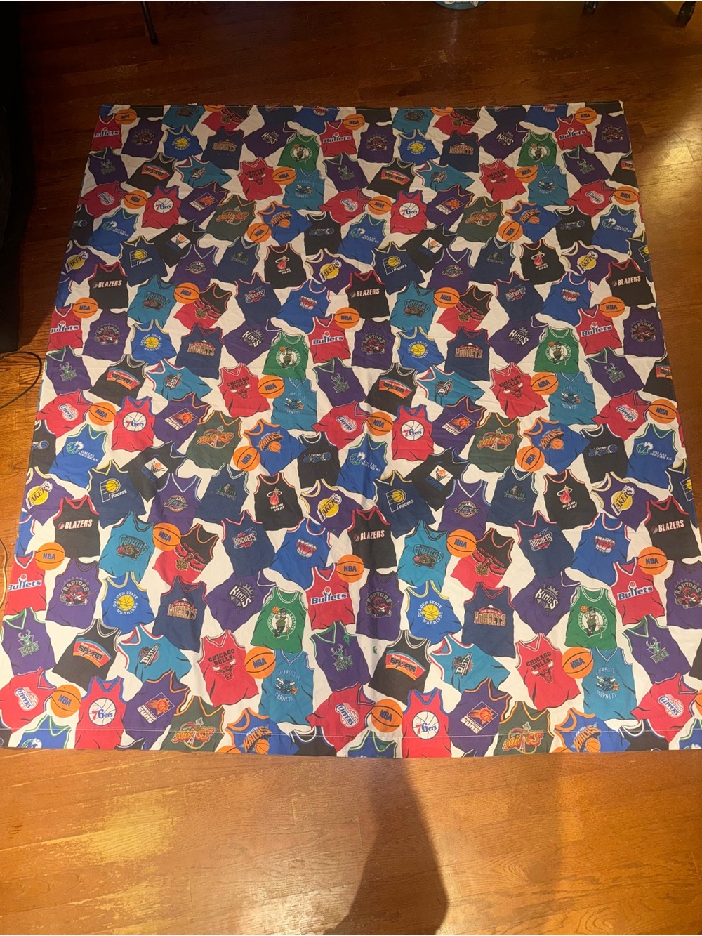 90s Vintage NBA Teams Flat Sheet